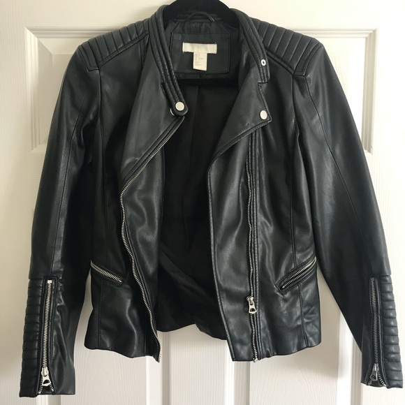 H&M Jackets & Blazers - Faux leather moto jacket